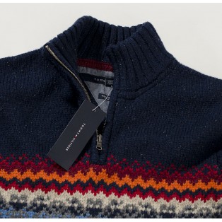 Tommy Hilfiger Sweter Meski na zamek - Half Zip